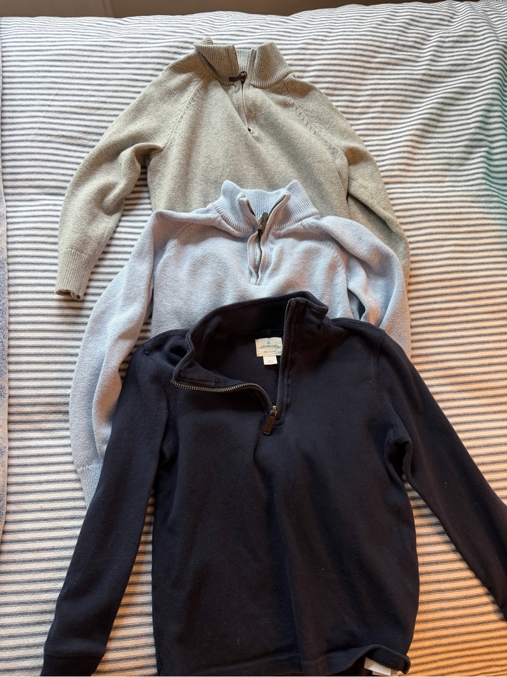 3-Pack Jcrew Crewcuts Quarter-Zip Sweater Bundle - Neutral Tones 4t boys